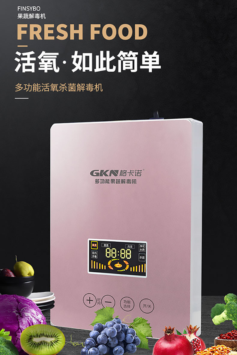 格卡诺 多功能家用果蔬清洗机厨房果蔬清洗净化机洗菜机 GKN-JDJ-A