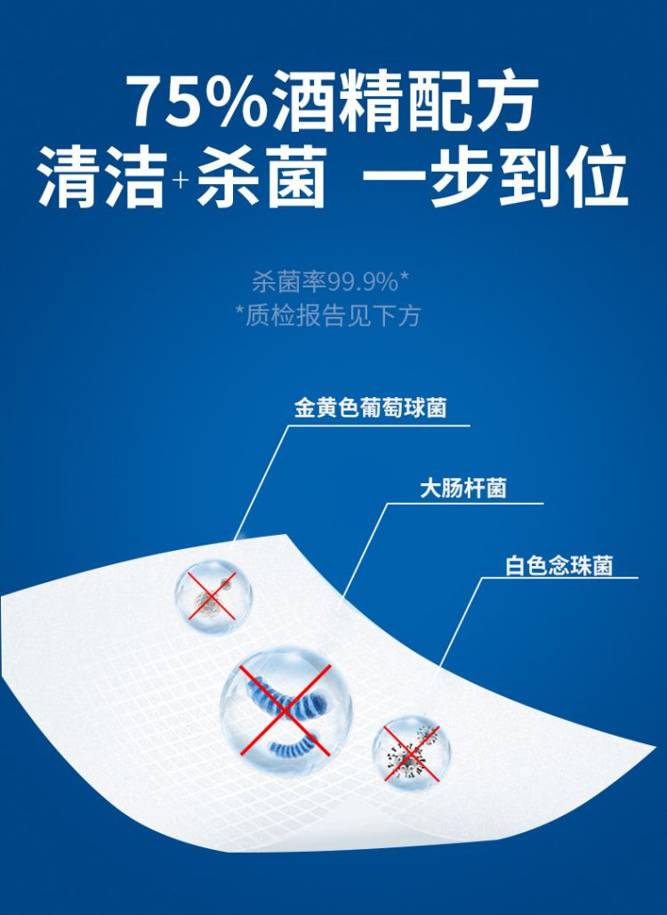 国光湿巾 75%酒精湿巾杀菌99.9%消毒卫生湿纸巾独立包装50抽1提