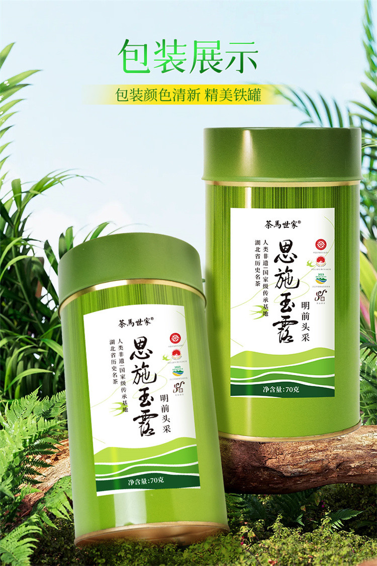 茶马世家 2024早春蒸青绿茶特级罐装70g