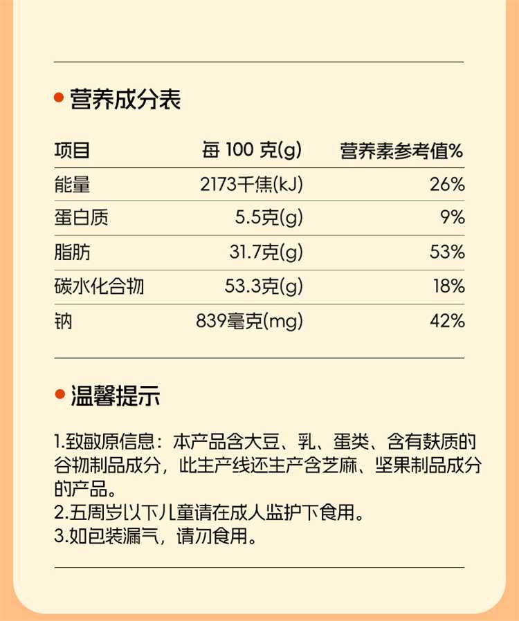 甘源 黑金肉松锅巴咸蛋黄味3包+肉松脆仁味3包