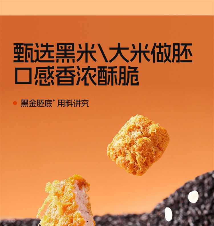 甘源 黑金肉松脆仁味锅巴80gX3包