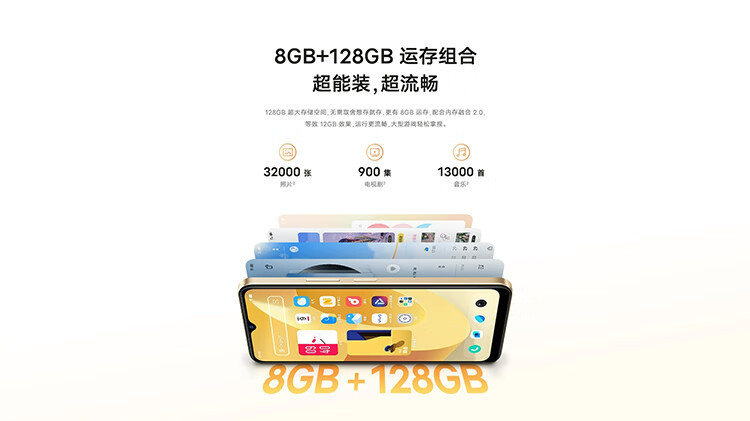 VIVO 5G手机 Y35 6GB+128GB 冰云蓝