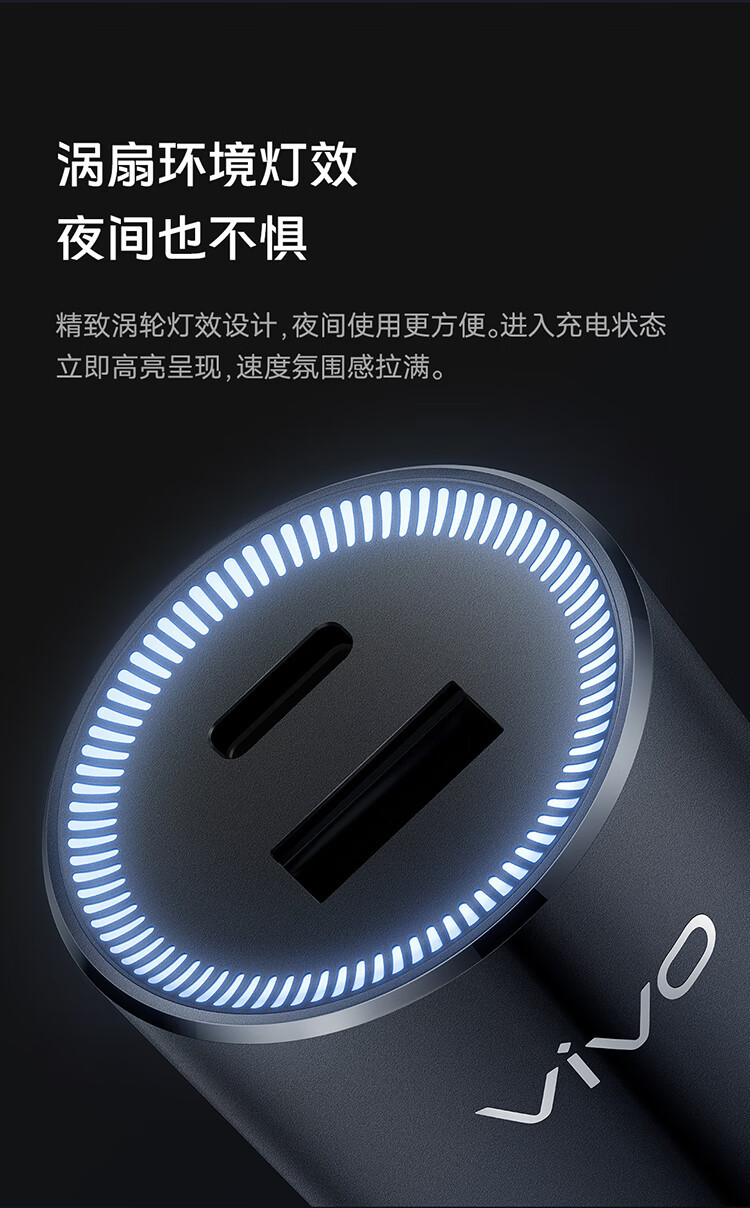 VIVO 双口闪充车载充电器 80W