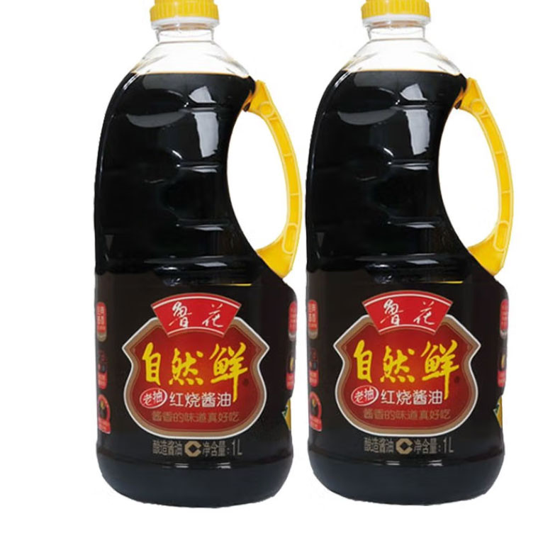 鲁花自然鲜酱香酱油1L+鲁花自然鲜红烧酱油1L