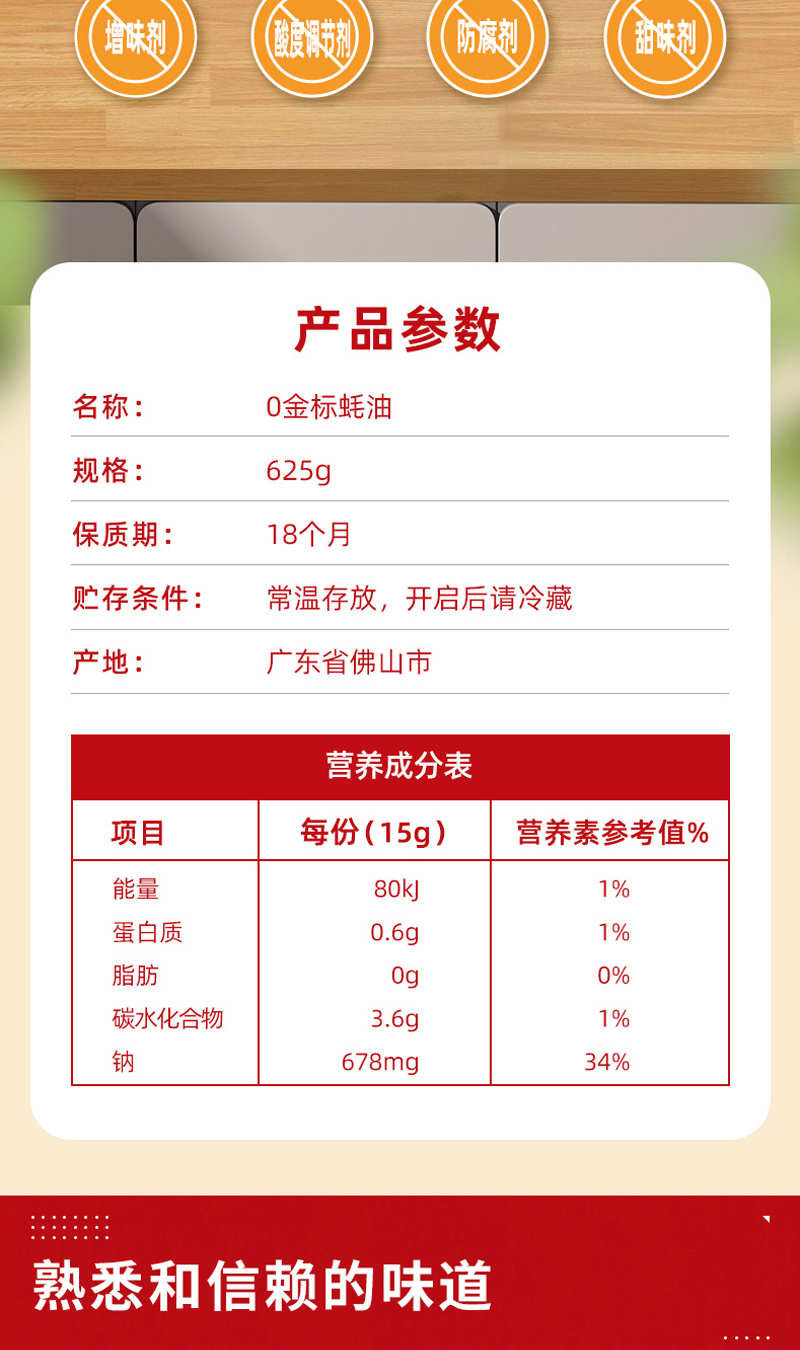 鲁花压榨一级花生油5L+海天0金标蚝油625g+海天0金标料酒500ml