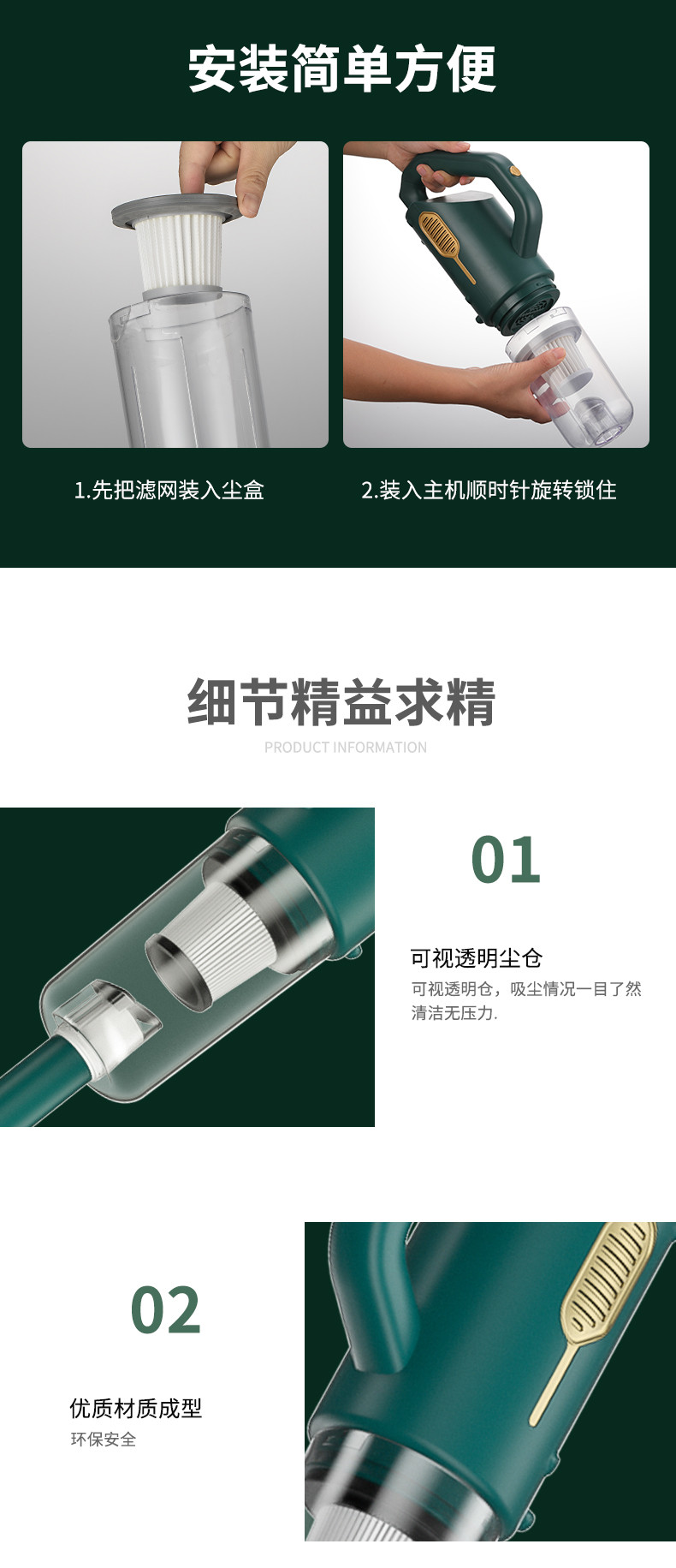 志高（CHIGO）吸尘器家用手持立式有线吸尘器二合一强劲大吸力便携轻量化吸尘器ZG-KT03A