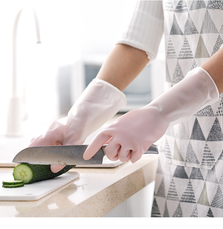 小仙女塑胶手套厨房家用胶皮防水家务洗菜做饭洗衣服洗碗耐用型