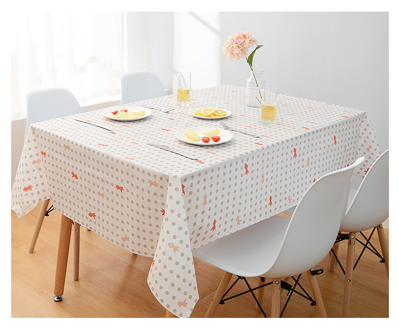 桌布防水防油免洗布艺书桌ins风北欧长方形餐桌布pvc茶几桌垫台布