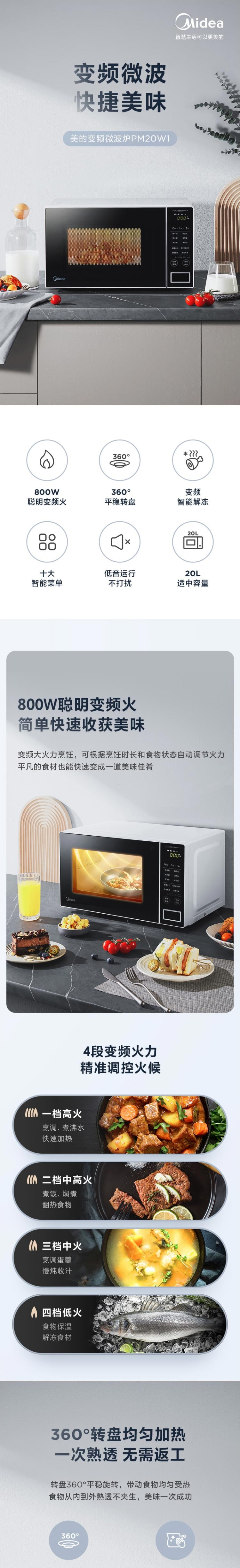 美的/MIDEA 微波炉PM20W1 1台/箱