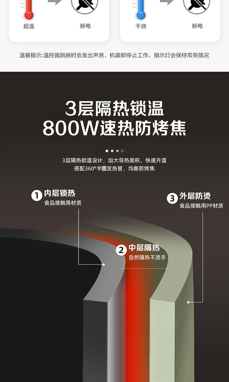 【爆款立减】苏泊尔/SUPOR电煮锅宿舍学生锅泡面锅小功率电热火锅家用2-3人浅粉H20YK830