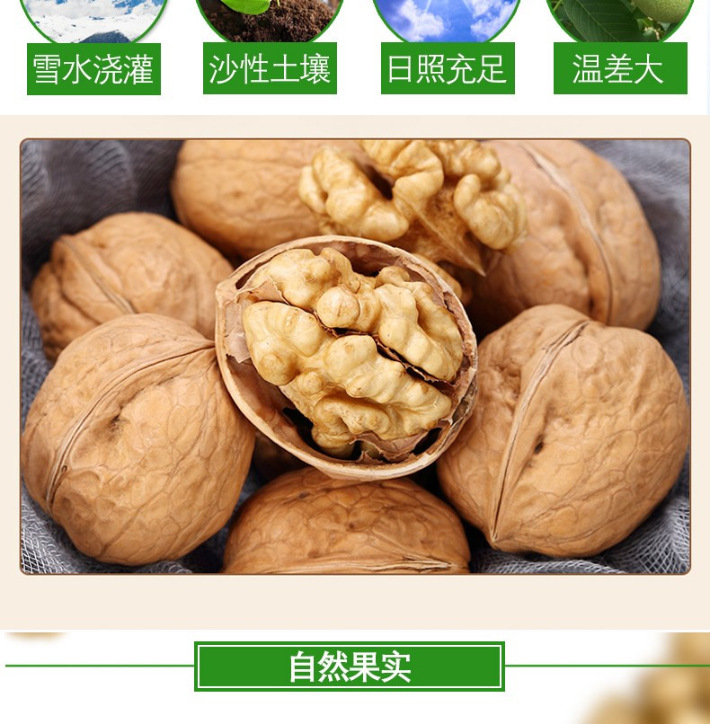 鲜山叔 185新疆纸皮核桃500g/1袋