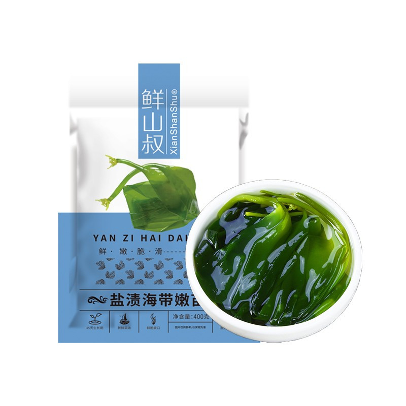 鲜山叔 霞浦海带嫩苗400g*6袋共2400g