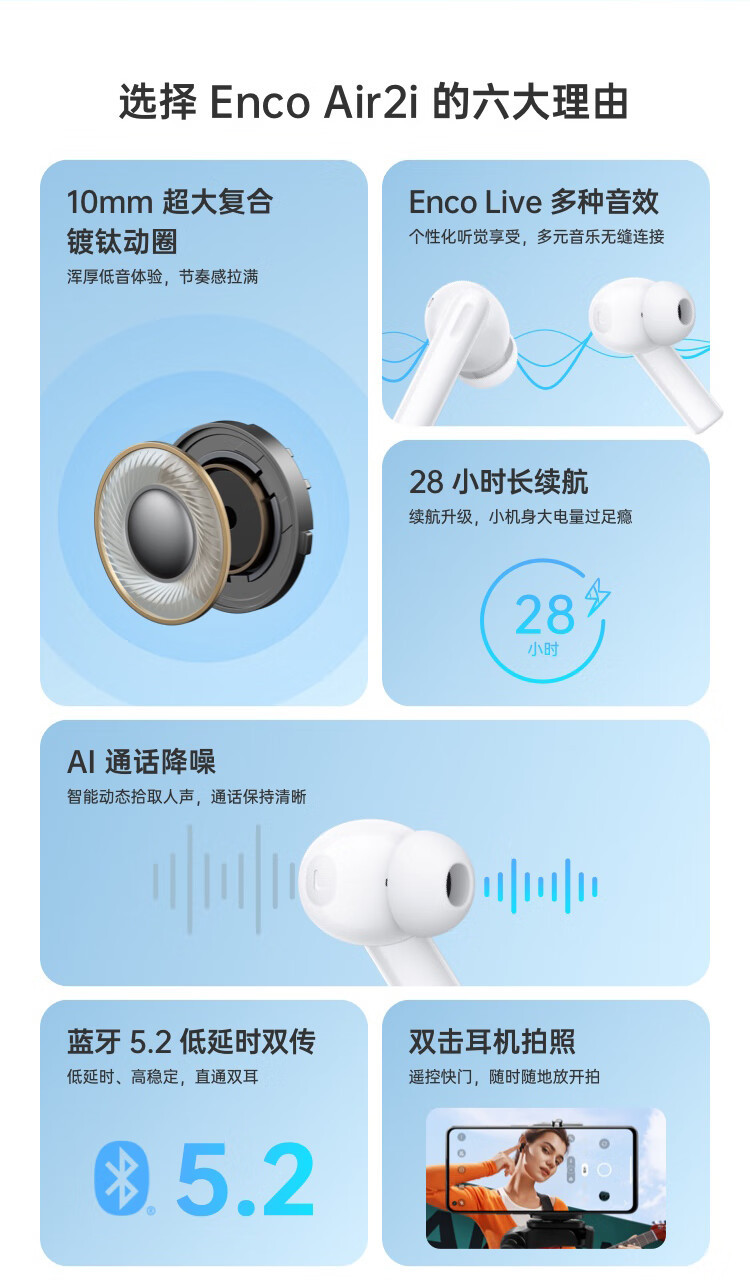 OPPO Enco Air 2i 入耳式真无线蓝牙耳机