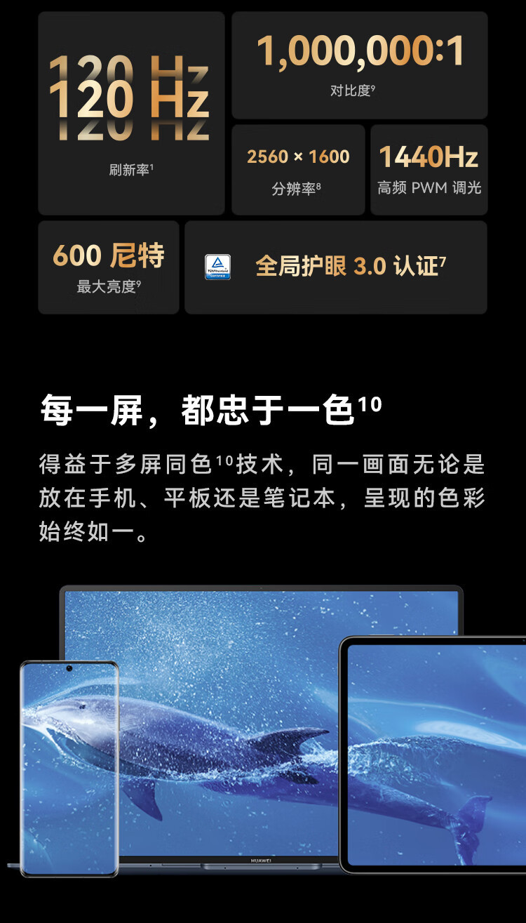 华为/HUAWEI 华为 MatePad Pro 12.6 2022款 全面屏办公平板电脑