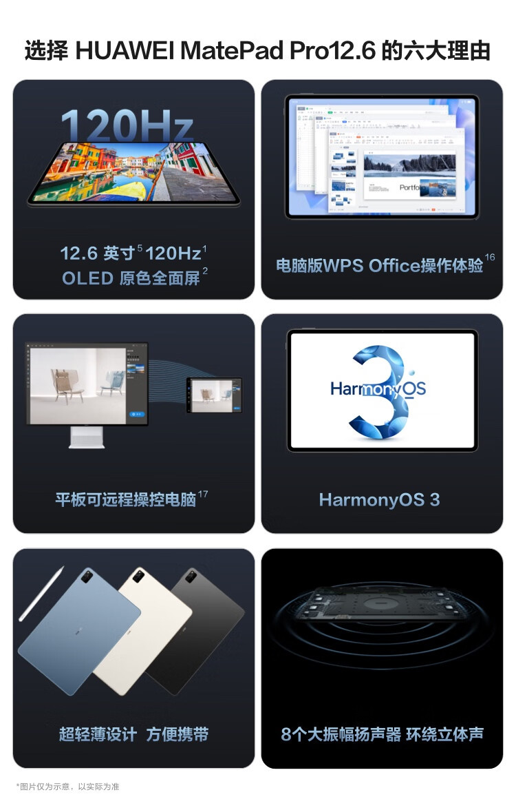 华为/HUAWEI 华为 MatePad Pro 12.6 2022款 全面屏办公平板电脑