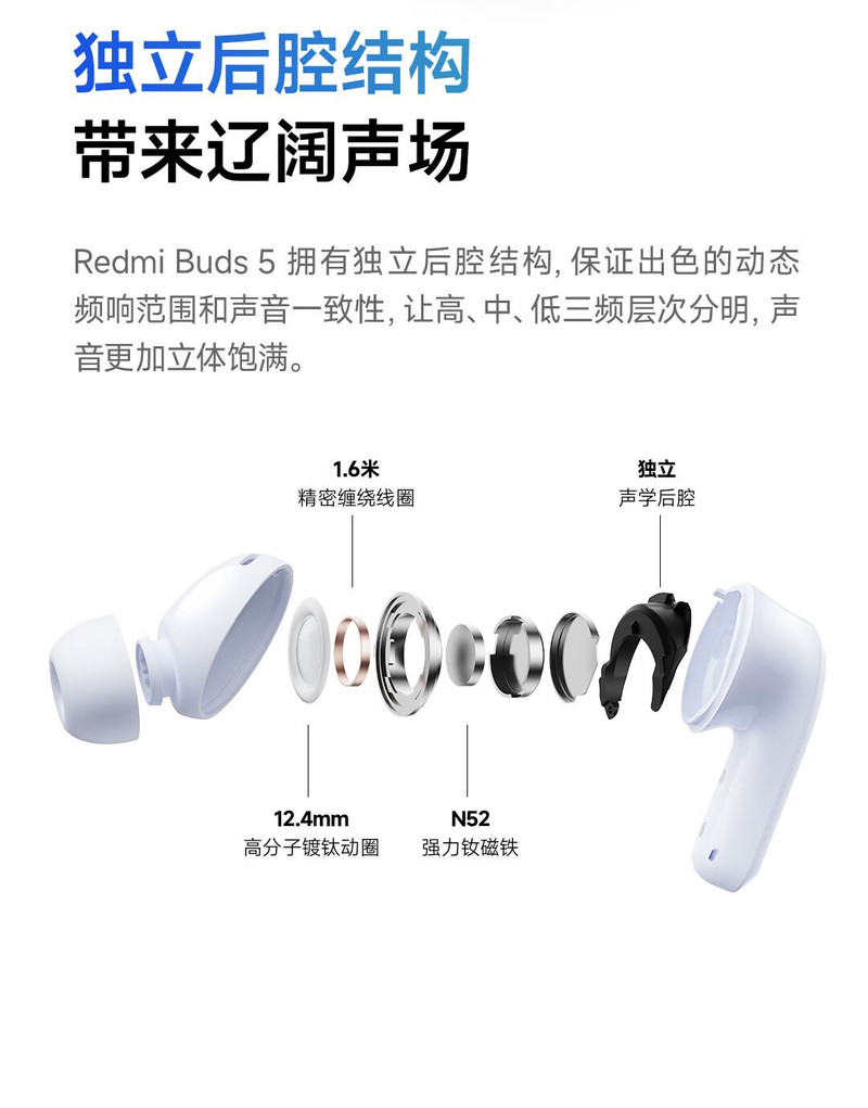 小米/MIUI Redmi Buds 5真无线蓝牙耳机