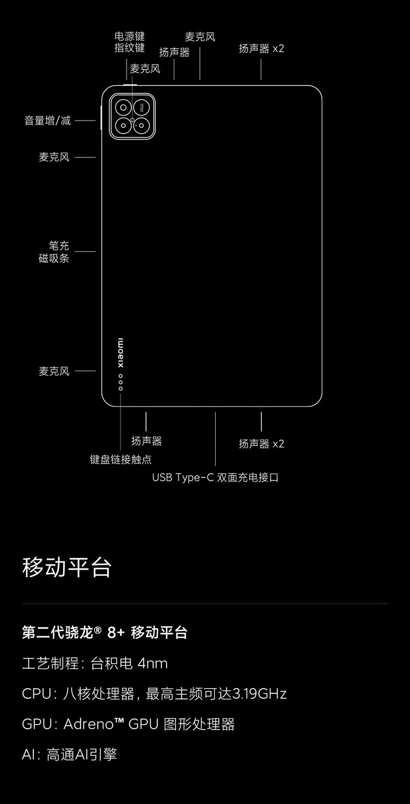 小米/MIUI 平板6S Pro 12.4英寸骁龙8Gen2 平板电脑