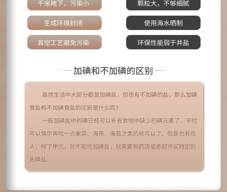 雪天盐食用盐盐井矿盐湖南未加碘精制盐400g三袋