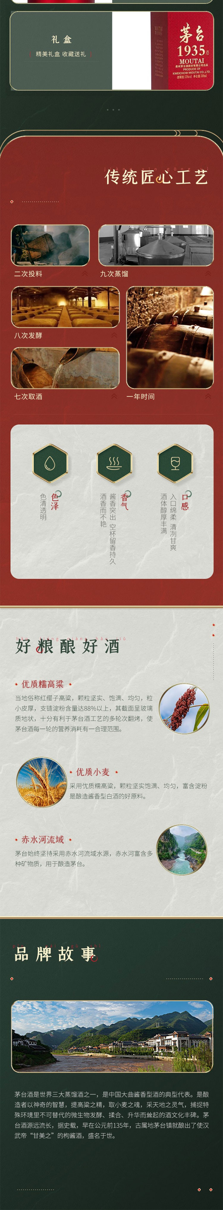 茅台 1935酱香型白酒 53度  婚宴 商务送礼