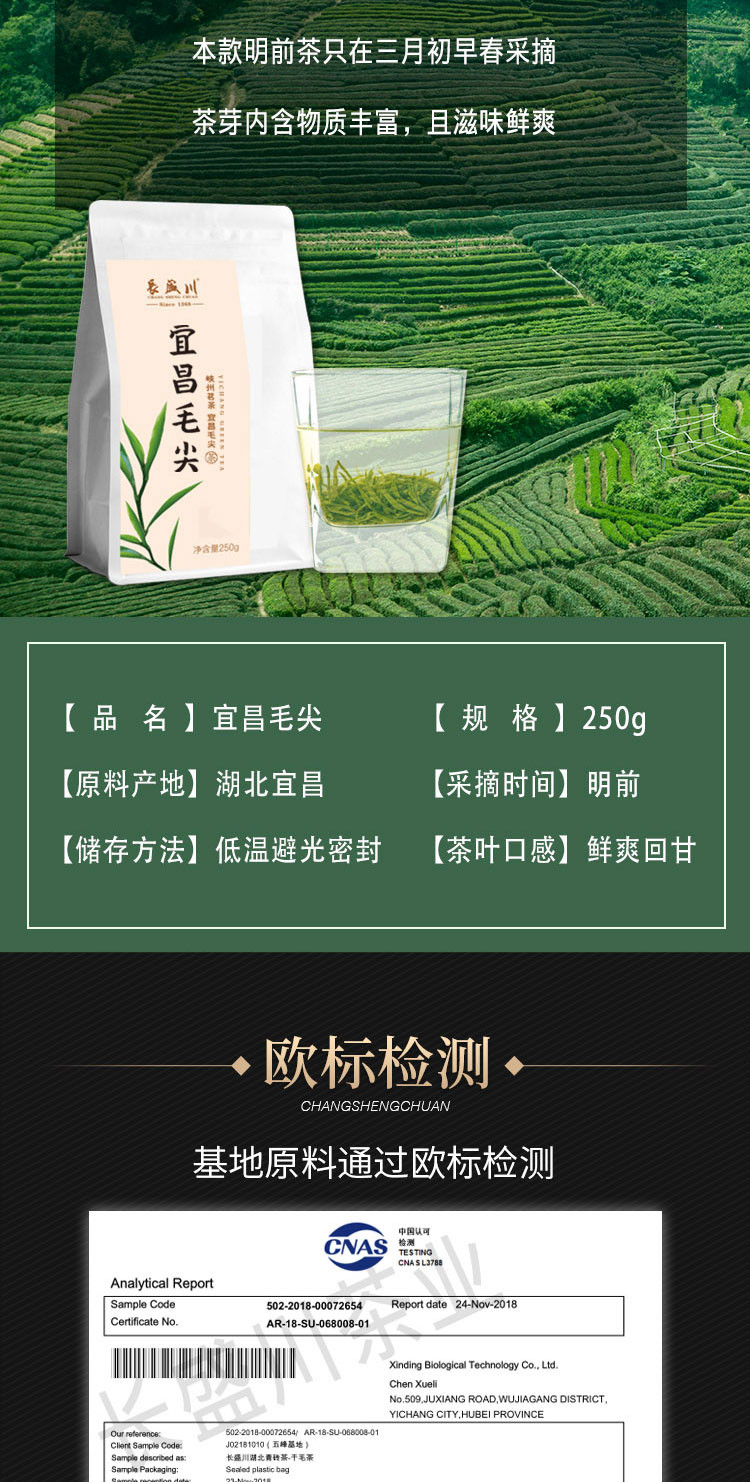 长盛川 宜昌毛尖袋装特级