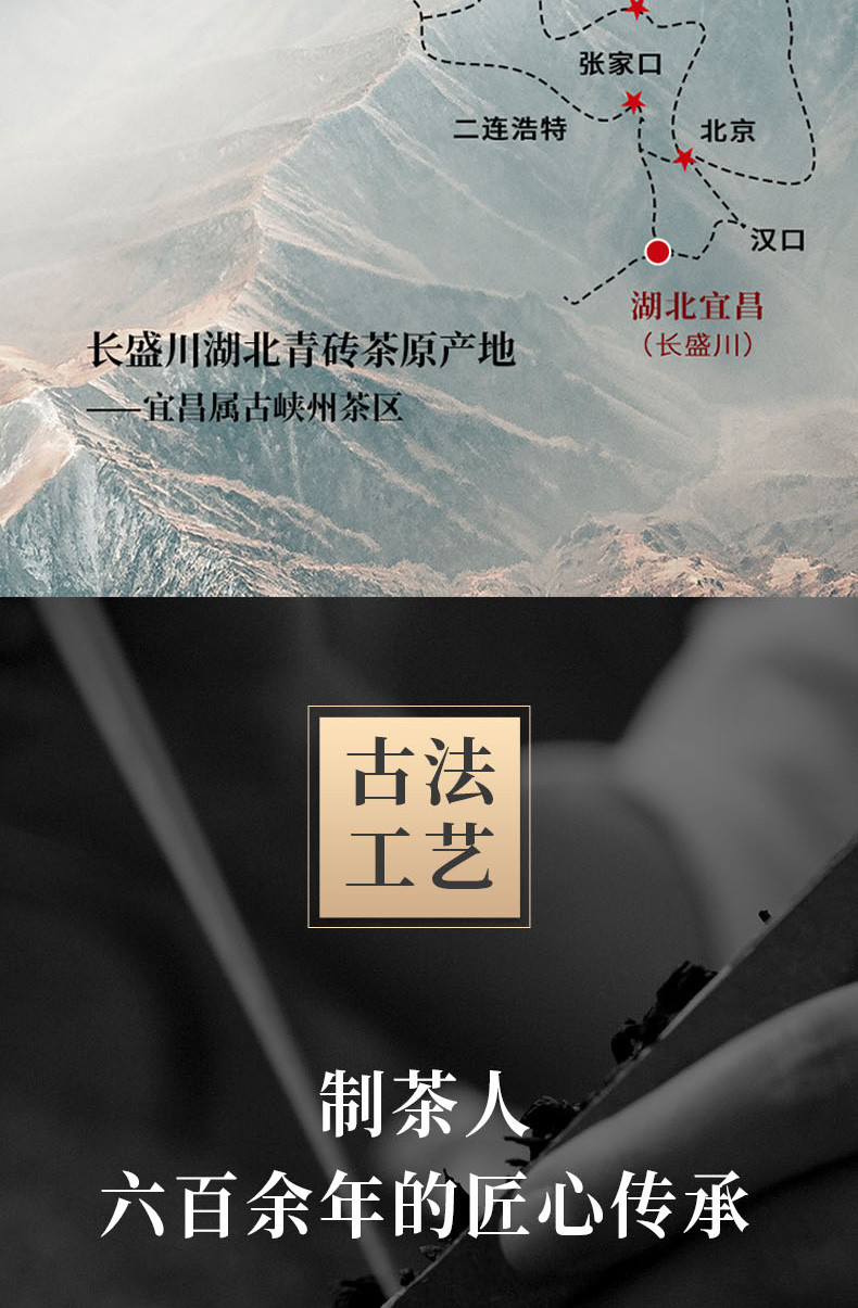 长盛川 巧克力型青砖茶黑茶便携式