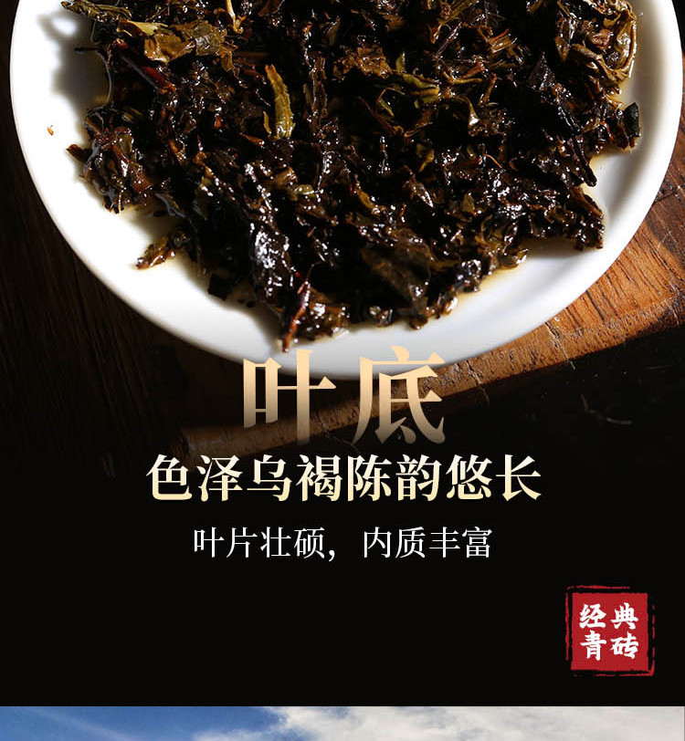 长盛川 经典青砖茶黑茶罐装办公用茶