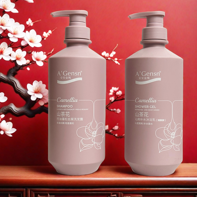 安安金纯 山茶花洗护套装 洗发露750ml+沐浴露750ml