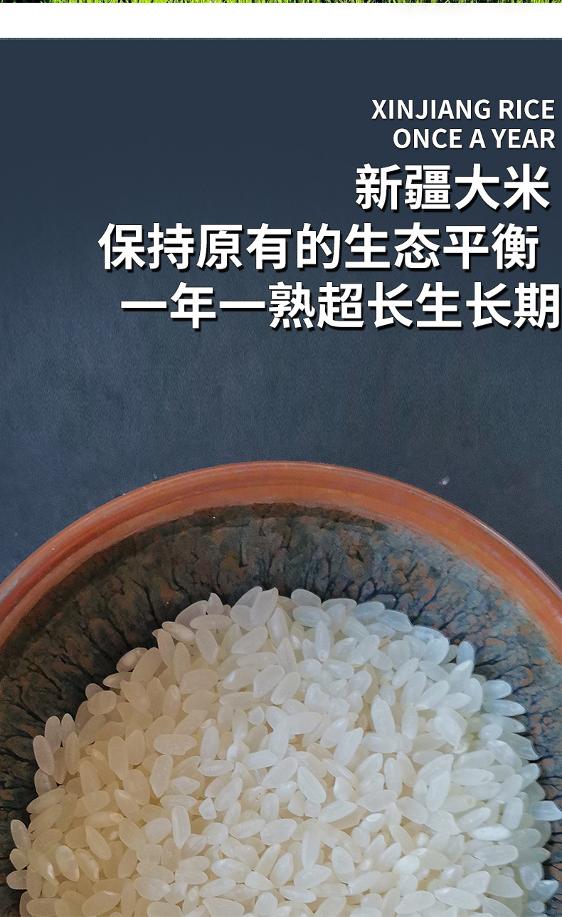 西域疆粮【生态稻花香米5kg10斤】新疆大米 优质新米生态真空粳米 包邮