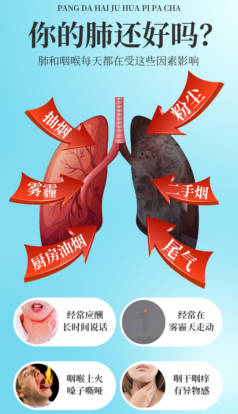 胖大海罗汉果菊花枇杷茶 润喉护嗓清肺止咳化痰 一盒30包