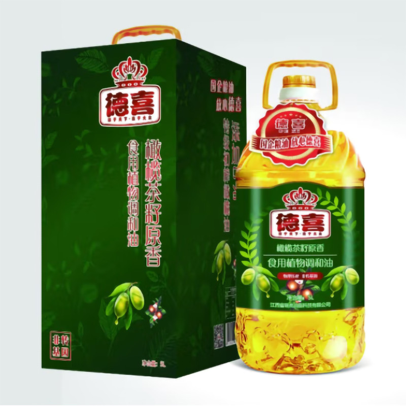 德喜 橄榄茶籽原香食用植物调和油5L礼盒装