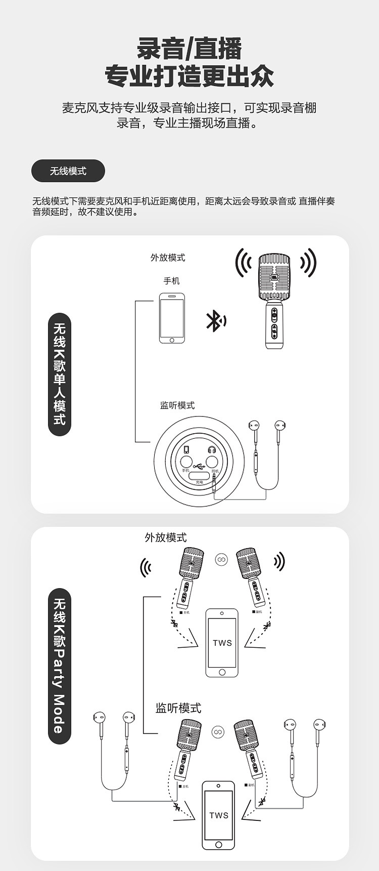 JBL 音乐唱将KMC600无线麦克风蓝牙话筒音响一体全民K歌宝话筒家庭ktv