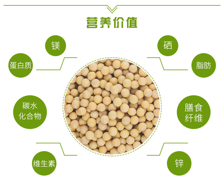 【大豆】 通榆县满榆东北大豆1kg 东北杂粮 非转基因大豆黄豆