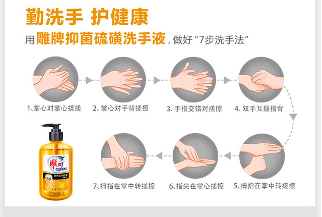 245ml雕牌抑菌洗手液（硫磺）    12瓶起售