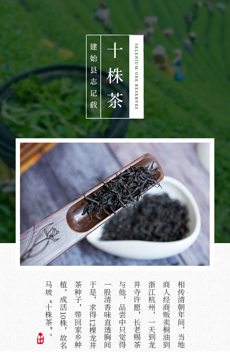 湖北恩施硒茶马坡十株 红茶150g小泡袋便携礼盒装