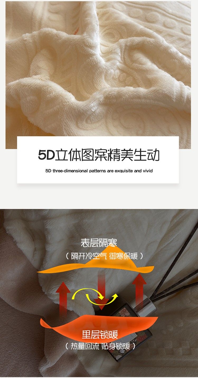 澳西奴 雕花牛奶绒四件套 秋冬季加厚保暖 床品套件立体雕花双板设计床单被 套枕套 1.5/1.8米