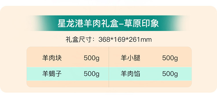 星龙港 草原印象羊肉礼盒