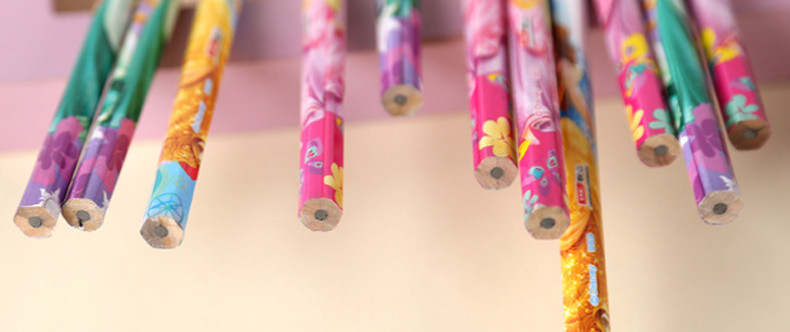 迪士尼/DISNEY  12支铅笔盒装公主系列HB皮头铅笔（图案随机）