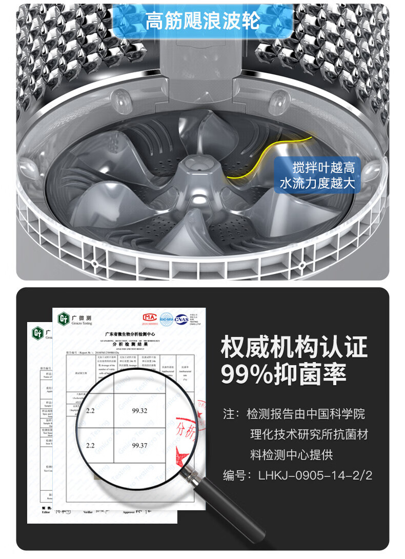 威力/WEILI  全自动波轮洗衣机 XQB80-2029C