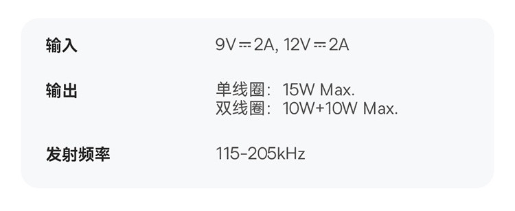 倍思 数显二合一无线充电器