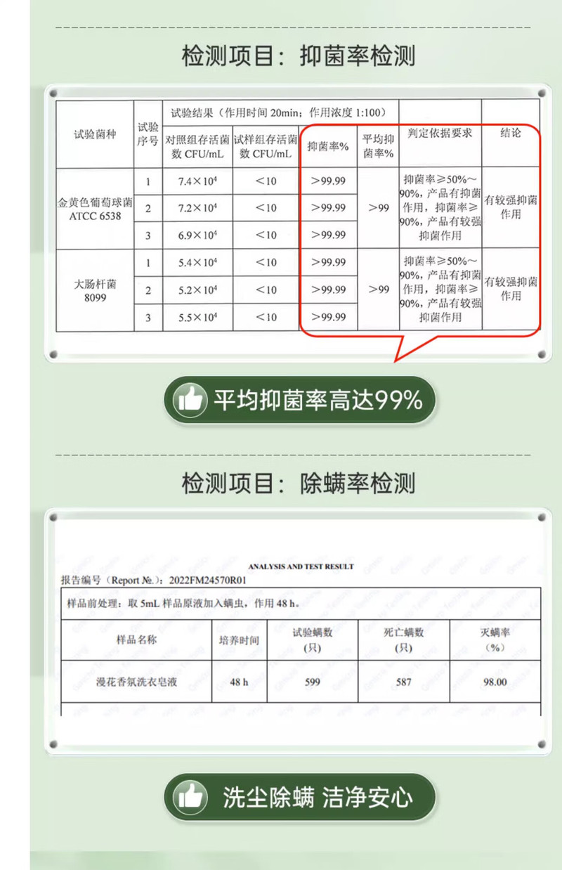 漫花 抑菌除螨洗衣液 YGJ2KG-3