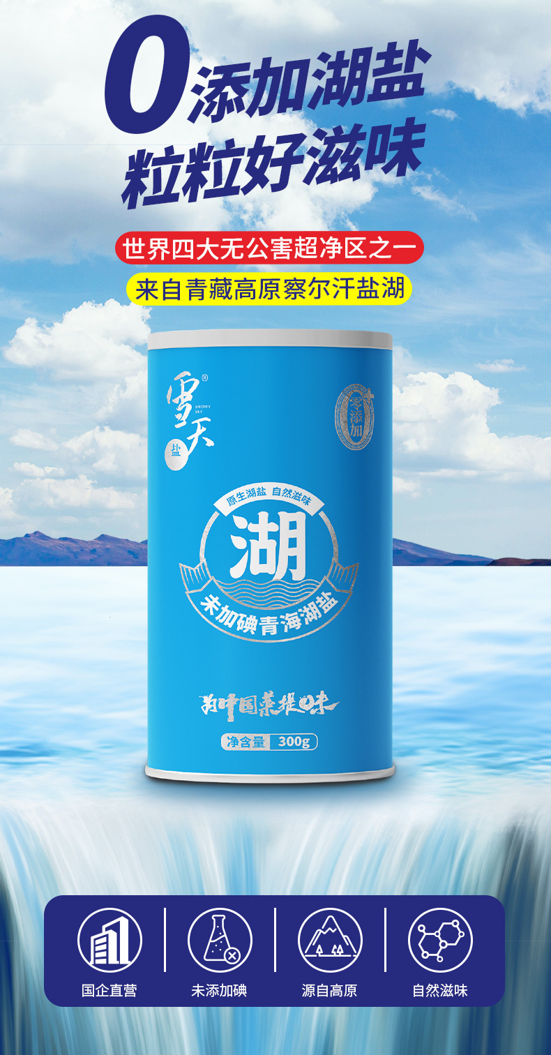 雪天盐 300g未加碘青海湖盐（罐装）