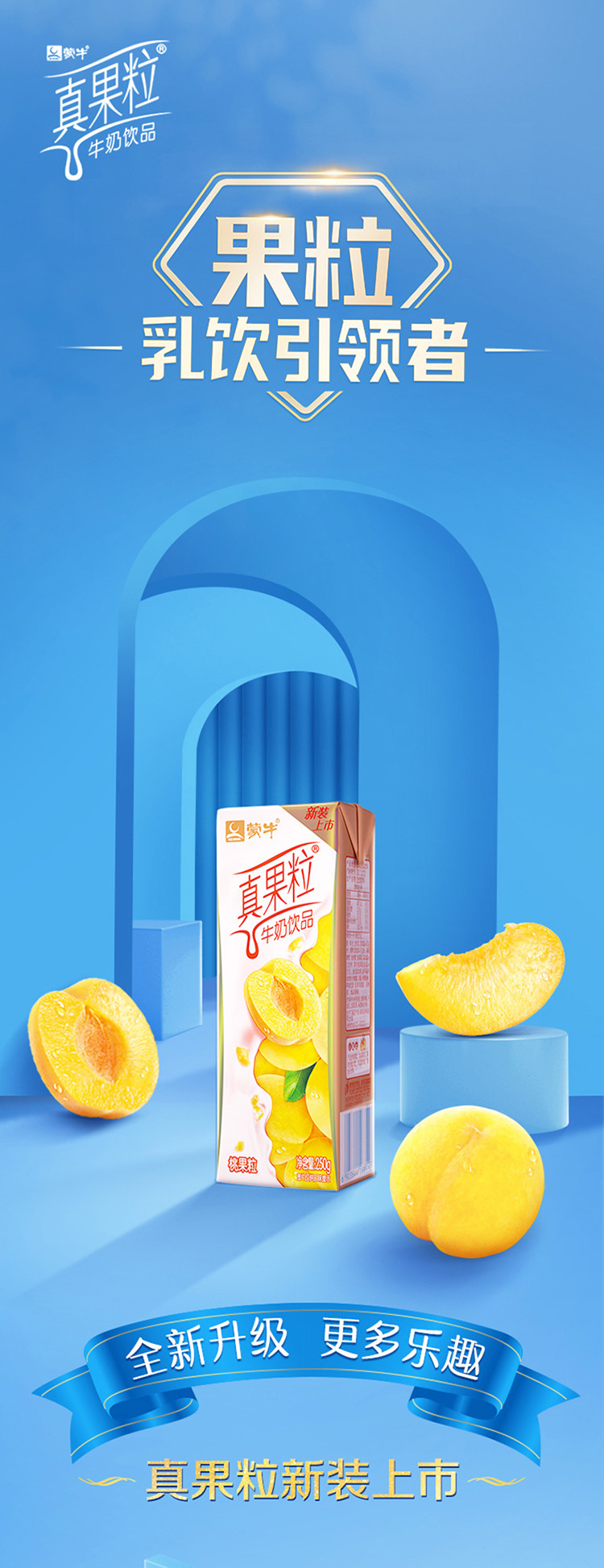 蒙牛 真果粒牛奶饮品（黄桃）  250g*12盒