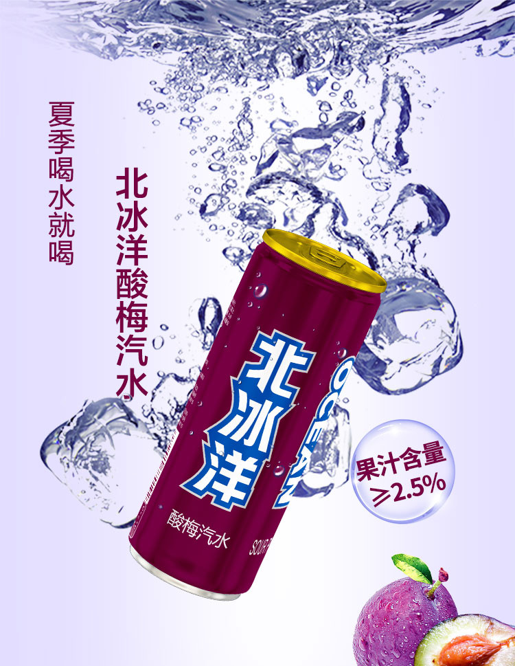 北冰洋 酸梅汽水 330ml/罐 果汁碳酸饮料