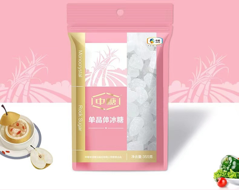 中糖 中糖 单晶冰糖 355g*3 三袋装 花果茶饮冲调伴侣 烹饪煲汤作料