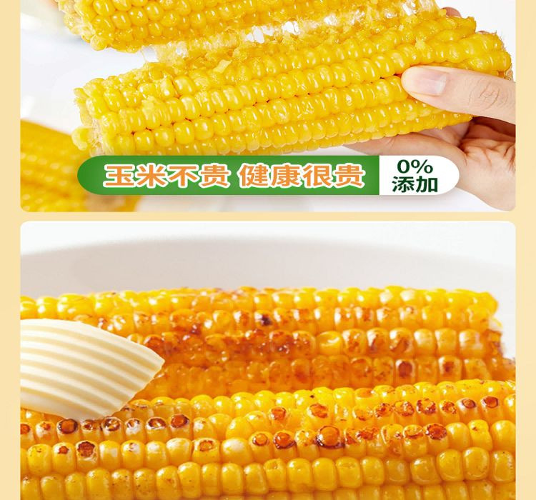  邻家饭香 东北鲜食黄糯玉米盒装 1600g(200g* 8穗/盒)