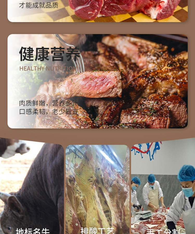 丁小宴 御品黄牛1298型 4900g礼盒 牛腱子牛腩块牛肉粒牛眼肉