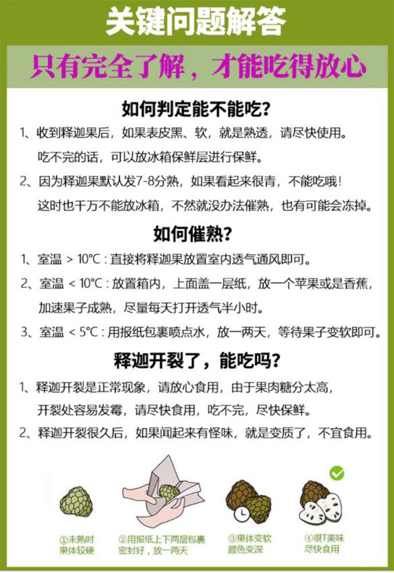 食欲跳动 云南凤梨释迦果8枚礼盒装 4.5-5斤单果约250-350g