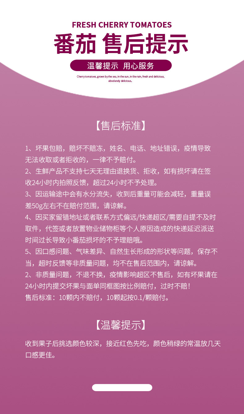 食欲跳动 福建紫弹头小番茄 3斤装（单果4g） 产地现摘现发 高端品质