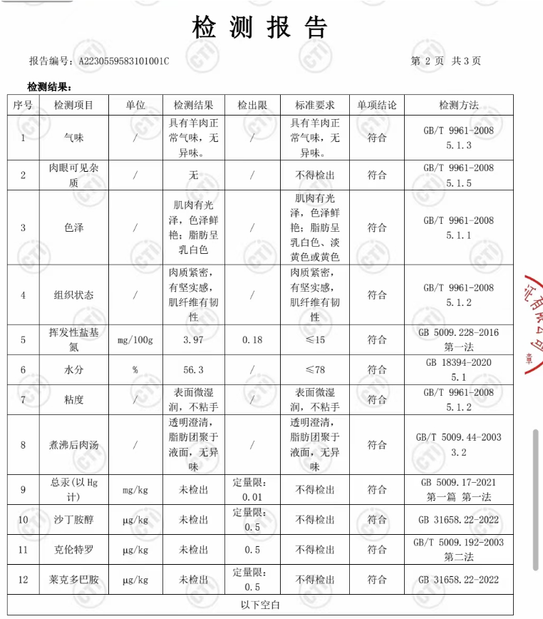 庄园 沙海驼峰 清汤羊羔肉500*2袋/盒