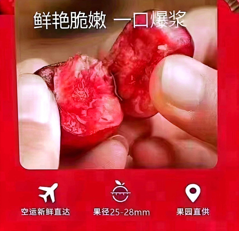 农家自产 铜川大樱桃每盒4斤装